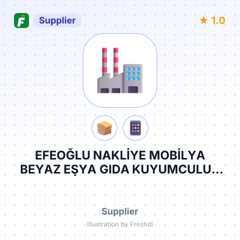 EFEOĞLU NAKLİYE MOBİLYA BEYAZ EŞYA GIDA KUYUMCULUK SANAYİ VE TİCARET LİMİTED ŞİRKETİ – summary card, no photo uploaded yet