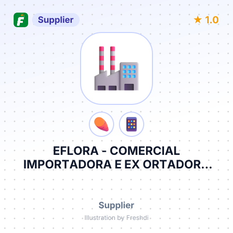 EFLORA - COMERCIAL IMPORTADORA E EX ORTADORA LTDA – summary card, no photo uploaded yet