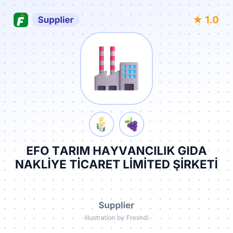EFO TARIM HAYVANCILIK GIDA NAKLİYE TİCARET LİMİTED ŞİRKETİ – summary card, no photo uploaded yet