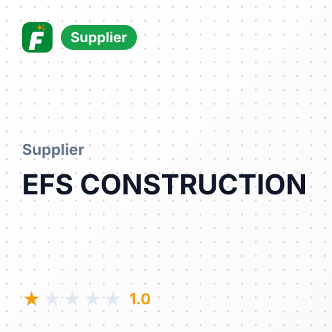 EFS CONSTRUCTION – summary card, no photo uploaded yet