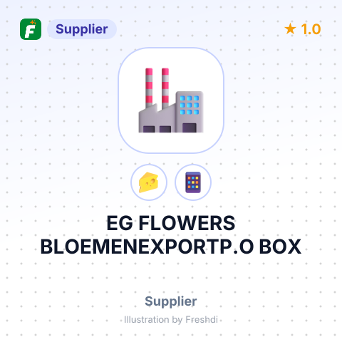 EG FLOWERS BLOEMENEXPORTP.O BOX – summary card, no photo uploaded yet