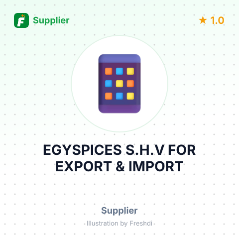 EGYSPICES S.H.V FOR EXPORT & IMPORT – summary card, no photo uploaded yet
