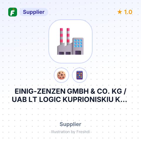 EINIG-ZENZEN GMBH & CO. KG /UAB LT LOGIC KUPRIONISKIU KM, NEMEZIO SON., VILNIAUS R., LITHUANIA – summary card, no photo uploaded yet