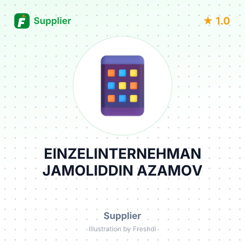 EINZELINTERNEHMAN JAMOLIDDIN AZAMOV – summary card, no photo uploaded yet
