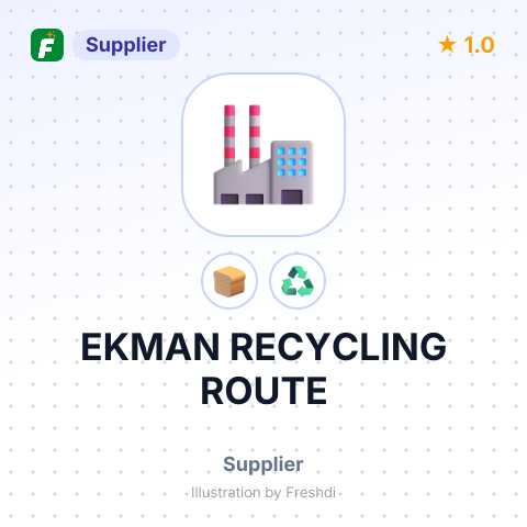 EKMAN RECYCLING ROUTE – summary card, no photo uploaded yet