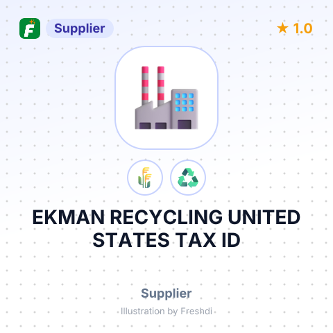 EKMAN RECYCLING UNITED STATES TAX ID – summary card, no photo uploaded yet