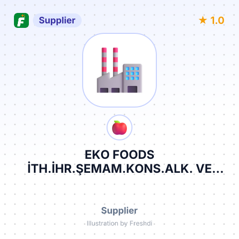 EKO FOODS İTH.İHR.ŞEMAM.KONS.ALK. VE ALİÇK.TAR.TAŞ. LTD – summary card, no photo uploaded yet