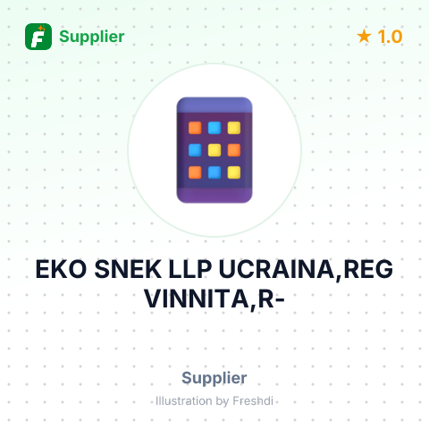EKO SNEK LLP UCRAINA,REG VINNITA,R- – summary card, no photo uploaded yet