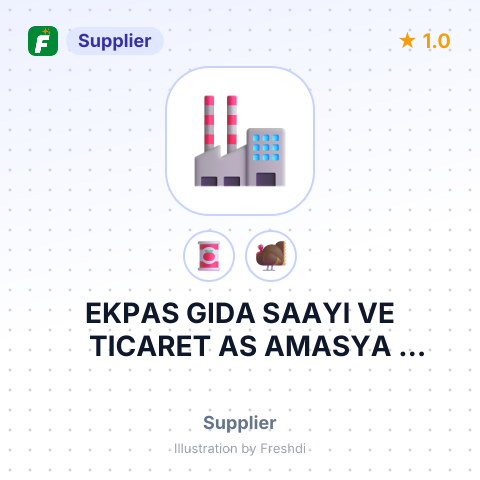 EKPAS GIDA SAAYI VE TICARET AS AMASYA TURKEY – summary card, no photo uploaded yet