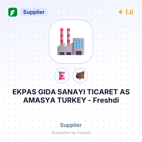 EKPAS GIDA SANAYI TICARET AS AMASYA TURKEY – summary card, no photo uploaded yet