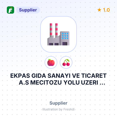 EKPAS GIDA SANAYI VE TICARET A.S MECITOZU YOLU UZERI YILDIZKOY MEVKII AMASYA – summary card, no photo uploaded yet