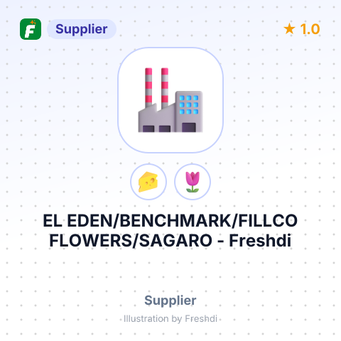 EL EDEN/BENCHMARK/FILLCO FLOWERS/SAGARO – summary card, no photo uploaded yet