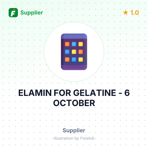 ELAMIN FOR GELATINE - 6 OCTOBER – summary card, no photo uploaded yet