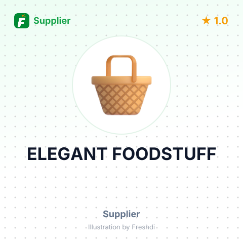 ELEGANT FOODSTUFF – summary card, no photo uploaded yet