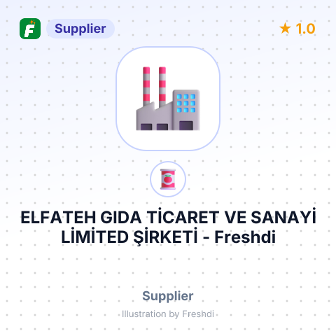 ELFATEH GIDA TİCARET VE SANAYİ LİMİTED ŞİRKETİ – summary card, no photo uploaded yet