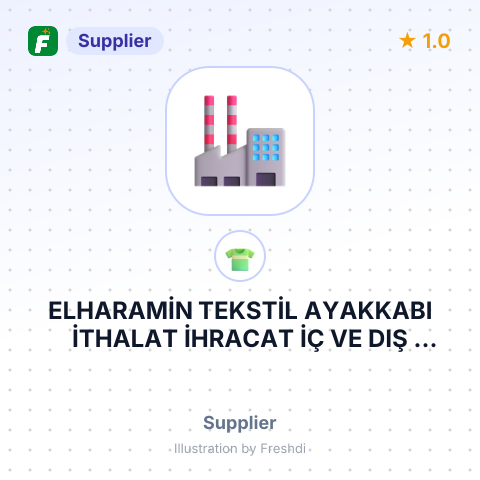 ELHARAMİN TEKSTİL AYAKKABI İTHALAT İHRACAT İÇ VE DIŞ TİCARET LİMİTED ŞİRKETİ – summary card, no photo uploaded yet