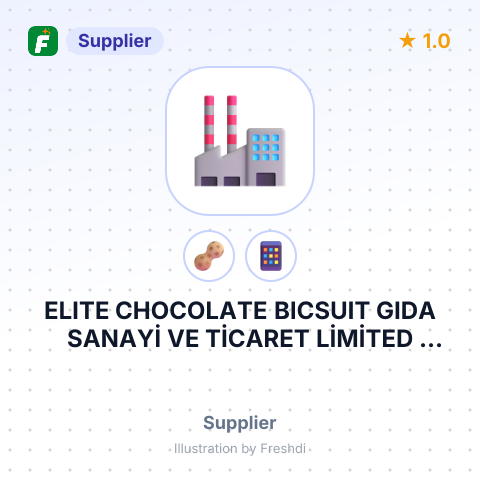 ELITE CHOCOLATE BICSUIT GIDA SANAYİ VE TİCARET LİMİTED ŞİRKETİ – summary card, no photo uploaded yet