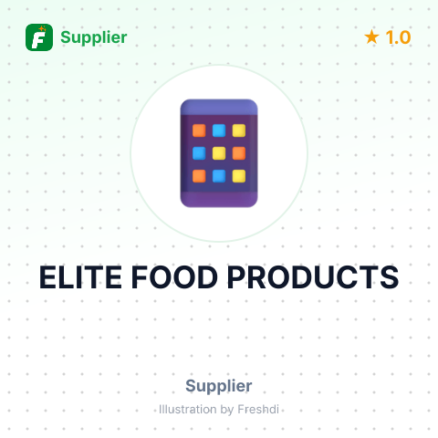 ELITE FOOD PRODUCTS – summary card, no photo uploaded yet