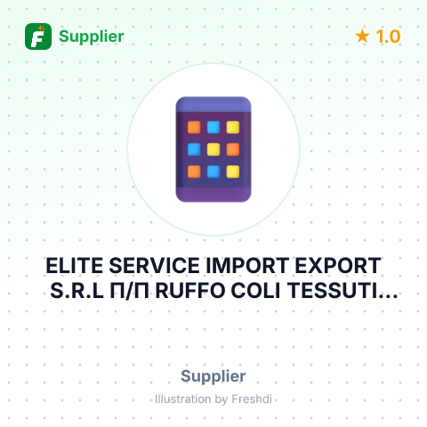 ELITE SERVICE IMPORT EXPORT S.R.L П/П RUFFO COLI TESSUTI S.R.L – summary card, no photo uploaded yet