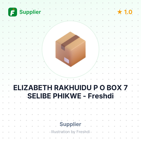ELIZABETH RAKHUIDU P O BOX 7 SELIBE PHIKWE – summary card, no photo uploaded yet