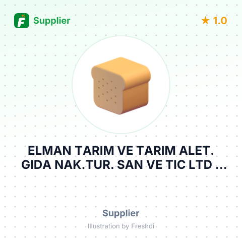 ELMAN TARIM VE TARIM ALET. GIDA NAK.TUR. SAN VE TIC LTD – summary card, no photo uploaded yet