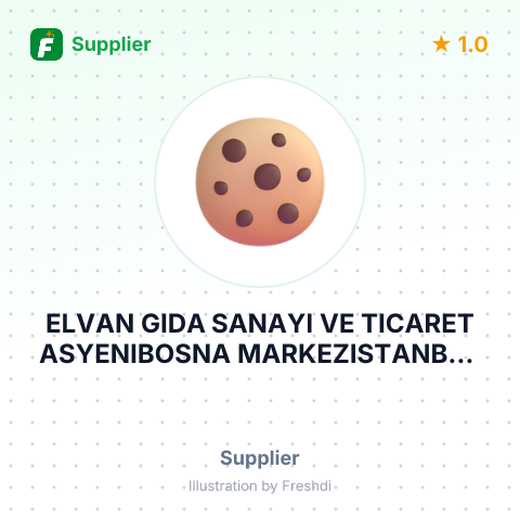 ELVAN GIDA SANAYI VE TICARET ASYENIBOSNA MARKEZISTANBUL – summary card, no photo uploaded yet