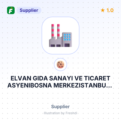 ELVAN GIDA SANAYI VE TICARET ASYENIBOSNA MERKEZISTANBUL – summary card, no photo uploaded yet