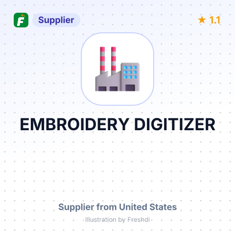 EMBROIDERY DIGITIZER – summary card, no photo uploaded yet