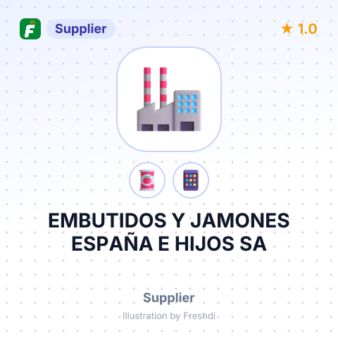 EMBUTIDOS Y JAMONES ESPAÑA E HIJOS SA – summary card, no photo uploaded yet