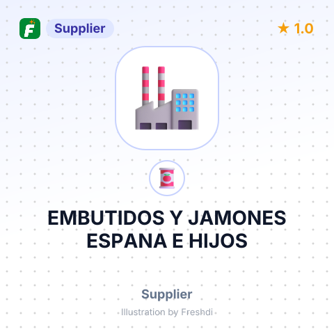 EMBUTIDOS Y JAMONES ESPANA E HIJOS – summary card, no photo uploaded yet