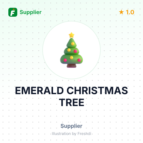 EMERALD CHRISTMAS TREE – summary card, no photo uploaded yet