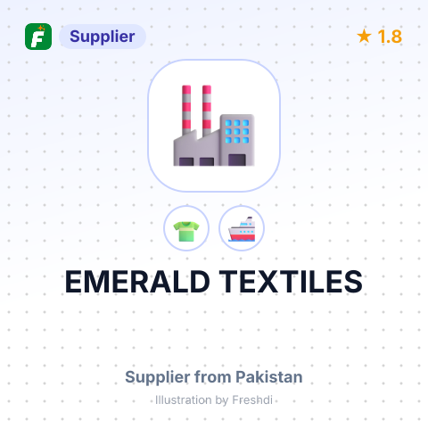 EMERALD TEXTILES – summary card, no photo uploaded yet