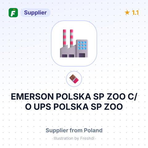 EMERSON POLSKA SP ZOO C/O UPS POLSKA SP ZOO – summary card, no photo uploaded yet