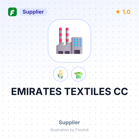 EMIRATES TEXTILES CC – summary card, no photo uploaded yet