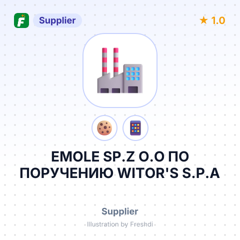 EMOLE SP.Z O.O ПО ПОРУЧЕНИЮ WITOR'S S.P.A – summary card, no photo uploaded yet