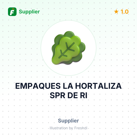 EMPAQUES LA HORTALIZA SPR DE RI – summary card, no photo uploaded yet