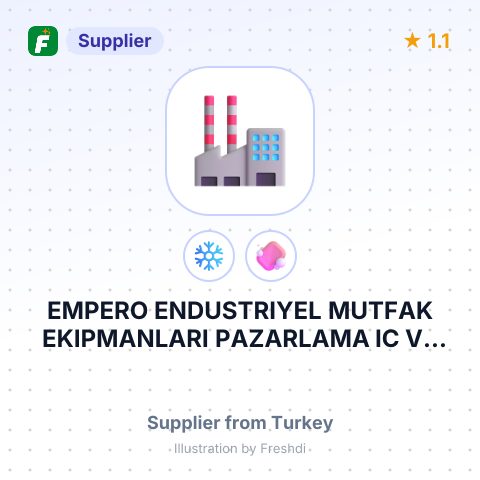 EMPERO ENDUSTRIYEL MUTFAK EKIPMANLARI PAZARLAMA IC VE DIS TICARET AS – summary card, no photo uploaded yet