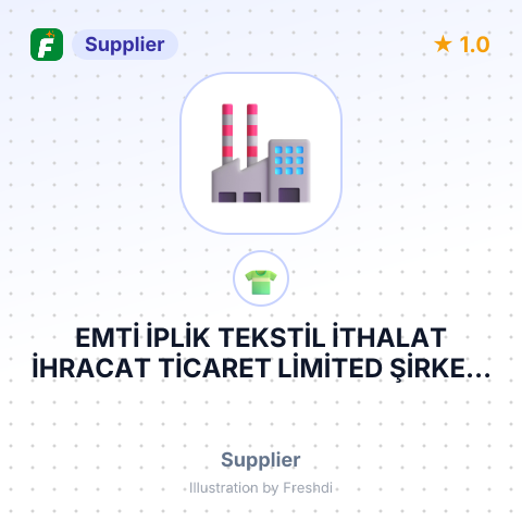 EMTİ İPLİK TEKSTİL İTHALAT İHRACAT TİCARET LİMİTED ŞİRKETİ – summary card, no photo uploaded yet