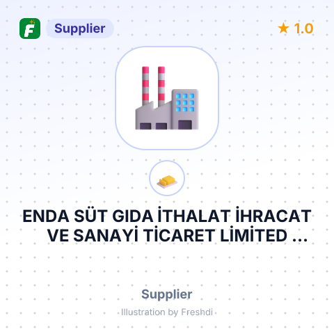 ENDA SÜT GIDA İTHALAT İHRACAT VE SANAYİ TİCARET LİMİTED ŞİRKETİ – summary card, no photo uploaded yet