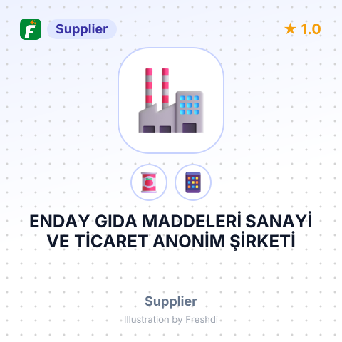 ENDAY GIDA MADDELERİ SANAYİ VE TİCARET ANONİM ŞİRKETİ – summary card, no photo uploaded yet