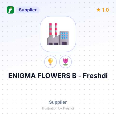ENIGMA FLOWERS B – summary card, no photo uploaded yet