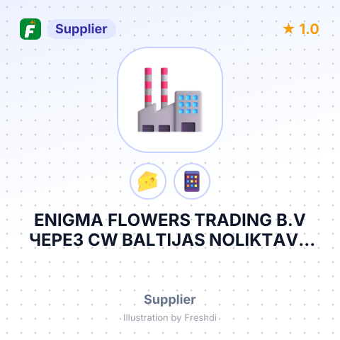 ENIGMA FLOWERS TRADING B.V ЧЕРЕЗ CW BALTIJAS NOLIKTAVU SERVISS – summary card, no photo uploaded yet