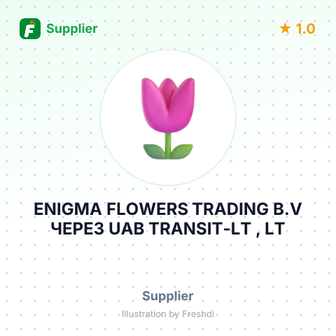 ENIGMA FLOWERS TRADING B.V ЧЕРЕЗ UAB TRANSIT-LT , LT – summary card, no photo uploaded yet