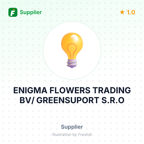 ENIGMA FLOWERS TRADING BV/ GREENSUPORT S.R.O – summary card, no photo uploaded yet