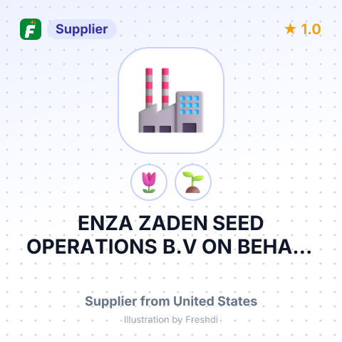 ENZA ZADEN SEED OPERATIONS B.V ON BEHALF OF : ENZA ZADEN ASIA SDN BDH – summary card, no photo uploaded yet