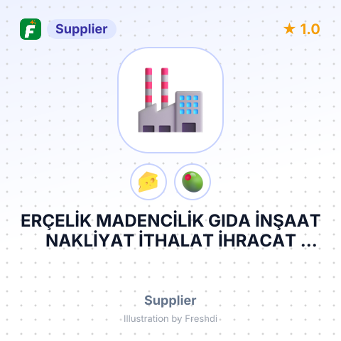 ERÇELİK MADENCİLİK GIDA İNŞAAT NAKLİYAT İTHALAT İHRACAT SANAYİ VE TİCARET LİMİTED ŞİRKETİ – summary card, no photo uploaded yet