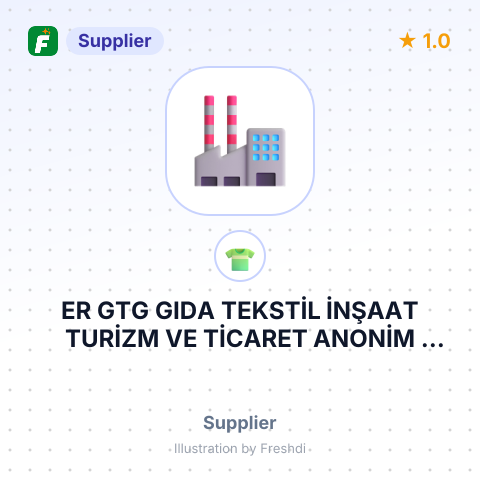 ER GTG GIDA TEKSTİL İNŞAAT TURİZM VE TİCARET ANONİM ŞİRKETİ – summary card, no photo uploaded yet