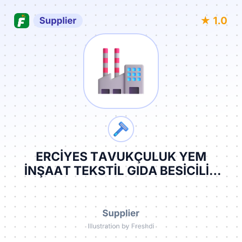 ERCİYES TAVUKÇULUK YEM İNŞAAT TEKSTİL GIDA BESİCİLİK SANAYİ VE TİCARET LİMİTED ŞİRKETİ – summary card, no photo uploaded yet