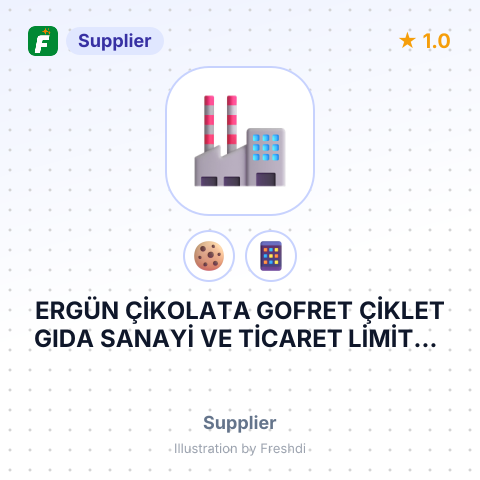 ERGÜN ÇİKOLATA GOFRET ÇİKLET GIDA SANAYİ VE TİCARET LİMİTED ŞİRKETİ – summary card, no photo uploaded yet
