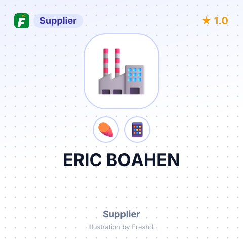 ERIC BOAHEN – summary card, no photo uploaded yet